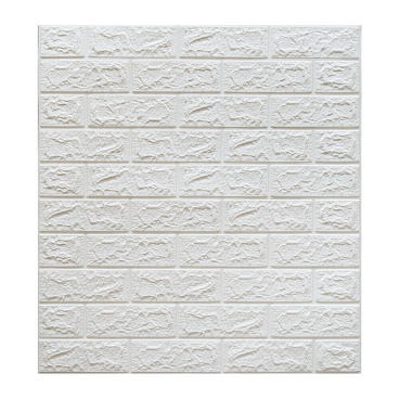 Панель самоклеящаяся вспененный полиэтилен 700х770х6 мм Lux кирпич белый 0,539 кв.м