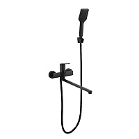 Смеситель для ванны Esko Singapore черный однорычажный с длинным изливом с лейкой (SB 31)