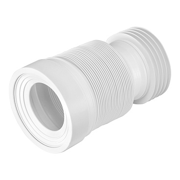 Слив для унитаза d110 мм пластиковый гофрированный для внутренней канализации