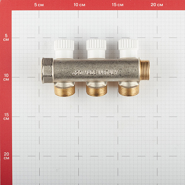 Коллектор Stout 3/4 ВР(г) х 3 выхода 3/4(ЕК) х 3/4 НР(ш) регулирующий (SMB 6851 343403)