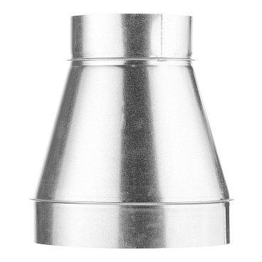 Переход с круглых воздуховодов d125 мм на круглые d200 мм оцинкованный