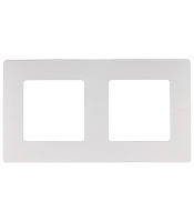 Рамка Legrand Etika двухместная белая (672502)