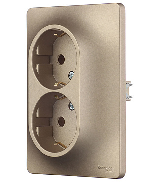 Розетка Systeme Electric Glossa встраиваемая титан (GSL000424)