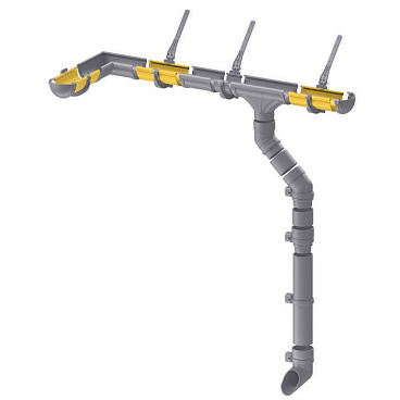 Желоб водосточный Docke Premium пластиковый d120 мм 3 м пломбир RAL 9003