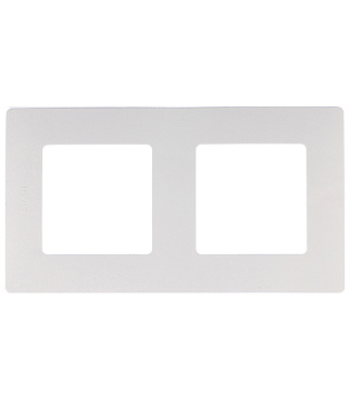 Рамка Legrand Etika двухместная белая (672502)