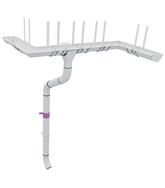 Кронштейн хомут труб Grand Line металлический на деревянную стену d90 мм белый RAL 9003