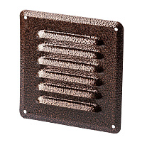 Решетка вентиляционная стальная Ore 150х150 мм коричневая