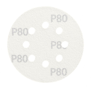 Диск шлифовальный КМ Purple d125 мм P80 на липучку бумажная основа (5 шт.)