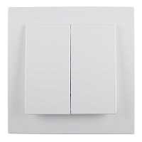 Выключатель Svet двухклавишный встраиваемый белый (0604-00101)