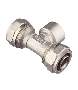 Тройник VALTEC (VTm.332.N.260526) 26 обж(ц) х 3/4 ВР(г) х 26 обж(ц)