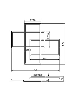Потолочный светильник Maytoni MOD015CL-L80GK