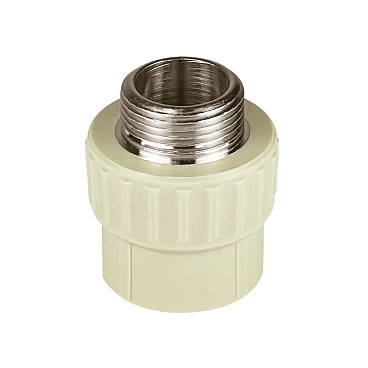 Муфта полипропиленовая Valfex 20 мм х 3/4 НР(ш) серая (10130120Г)