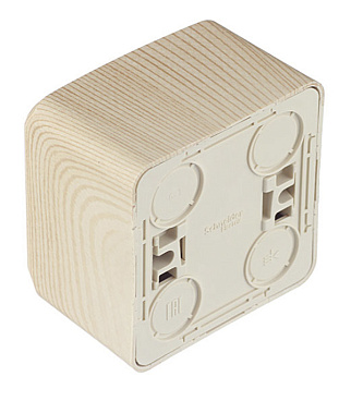 Розетка Systeme Electric Этюд накладная сосна со шторками (PA16-004D)