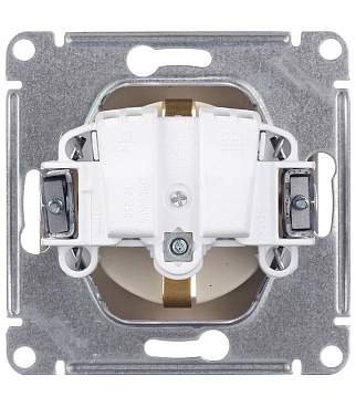 Розетка Systeme Electric Glossa встраиваемая бежевая со шторками (GSL000245)