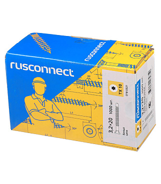 Саморезы для массивной доски 20x3,2 мм оцинкованные (1000 шт.)