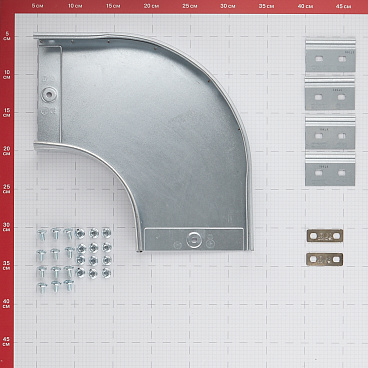 Угол для лотка горизонтальный 90° DKC 150х50 мм с креплением (36003K)