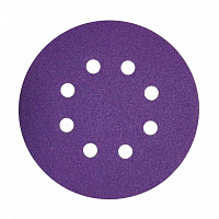 Диск шлифовальный КМ Purple d125 мм P180 на липучку бумажная основа (5 шт.)