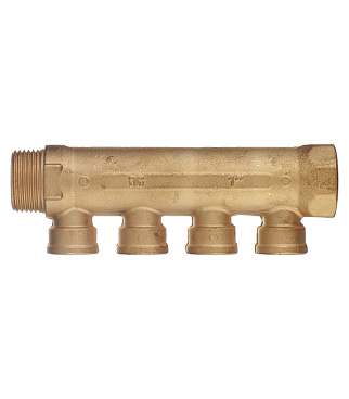 Коллектор Tiemme 1 ВР(г) х 4 выхода 1/2 ВР(г) х 1 НР(ш) (1910048)