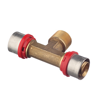 Тройник Tiemme 26(пресс) х 3/4 НР(ш) х 26(пресс)