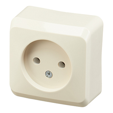 Розетка Systeme Electric Этюд накладная кремовая (PA16-001K)