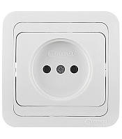 Розетка Makel Mimoza встраиваемая белая керамика (12002)