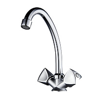 Смеситель для кухни РМС хром с высоким изливом двухвентильный (SL119-271)