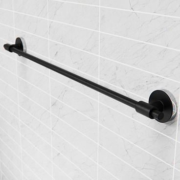 Полотенцедержатель Fora Lord 500 мм на шуруп нержавеющая сталь черный (FOR-LORD002BL)