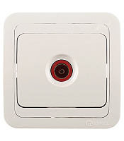 Розетка телевизионная Makel Mimoza встраиваемая бежевая (25027)