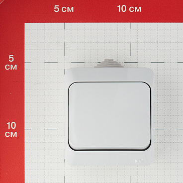 Выключатель Systeme Electric Этюд одноклавишный накладной серый (BA10-041C)