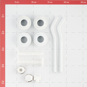 Набор присоединительный 1" х 1/2" для радиатора белый 11 предметов (685645)