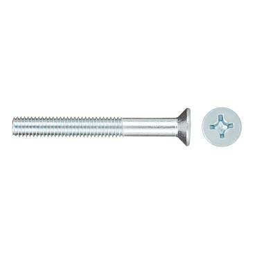 Винт оцинкованный M6x50 мм DIN 965 потайная головка (6 шт.)