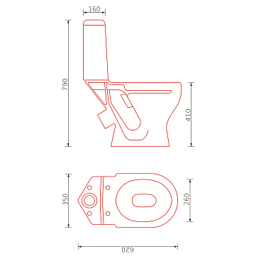 Унитаз-компакт Gesso Home de luxe W102 с косым выпуском с сиденьем пластик белый (9 012 357)