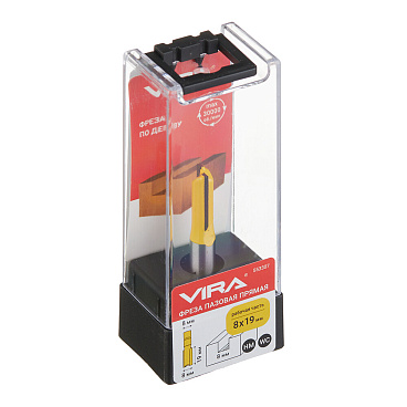 Фреза пазовая прямая Vira (553307) по дереву d8х19 мм