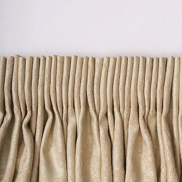 Штора жаккард бежевая 200х270 см Mona Liza Флора (МЛ717/С1)