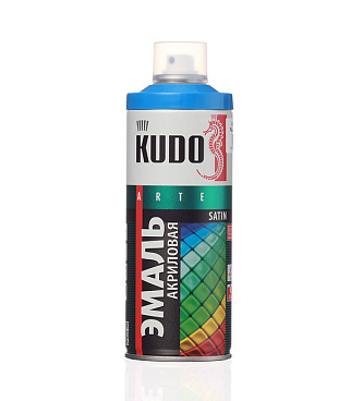 Эмаль аэрозольная Kudo Satin голубая полуматовая RAL 5015 520 мл