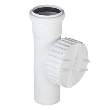 Ревизия Rehau Raupiano Plus d50 мм пластиковая шумопоглощающая для внутренней канализации