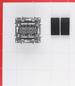 Переключатель Legrand Etika двухклавишный встраиваемый антрацит (672612)