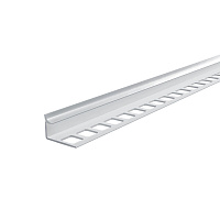 Профиль ПВХ для кафельной плитки внутренний 8 мм 2,7 м светло-серый глянец