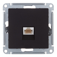 Розетка компьютерная Systeme Electric AtlasDesign встраиваемая карбон RJ45 (ATN001083)