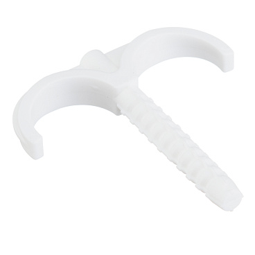 Фиксатор двойной j-образный Henco 70 мм для металлопластиковых труб 16-32 мм белый (10 шт.) (JCLIP-1632D)