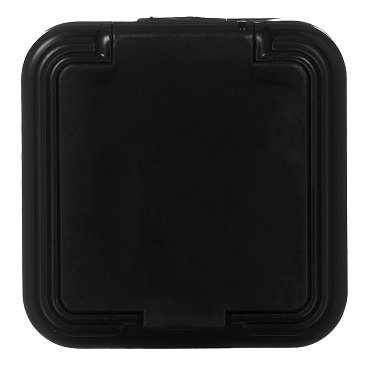 Розетка Svet накладная черная с крышкой (0215-00241)