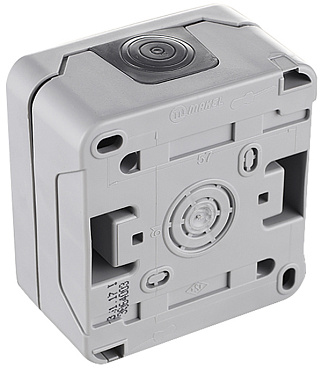 Выключатель Makel двухклавишный накладной серый (36064003)