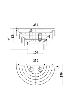 Настенный светильник (бра) Maytoni MOD130WL-02G