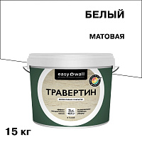Декоративное покрытие Bayramix Easy Wall Травертин белая 15 кг