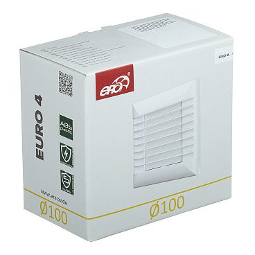 Вентилятор осевой Era Euro с антимоскитной сеткой 160х160 мм d100 мм белый