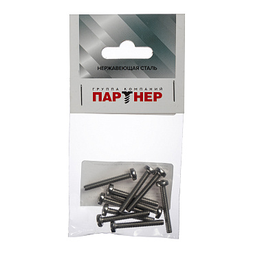 Винт нержавеющая сталь M4x30 мм DIN 7985 полукруглая головка (10 шт.)