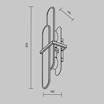Настенный светильник (бра) Maytoni MOD099WL-02G2