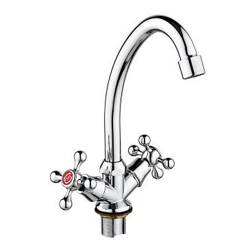 Смеситель для кухни РМС хром с высоким изливом двухвентильный (SL71-271F)