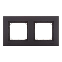 Рамка Systeme Electric AtlasDesign Aqua двухместная карбон (ATN441002)