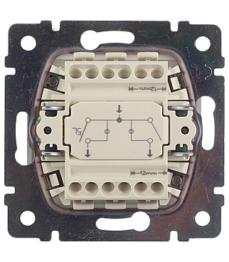 Выключатель Legrand Valena двухклавишный встраиваемый алюминий с подсветкой (694344)